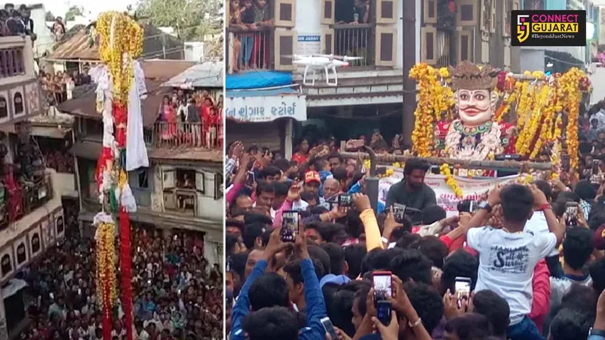 ભરૂચઃ સોનેરી મહેલથી મેઘરાજા શાહી ઠાઠમાઠ સાથે નગરચર્યાએ નીકળ્યા