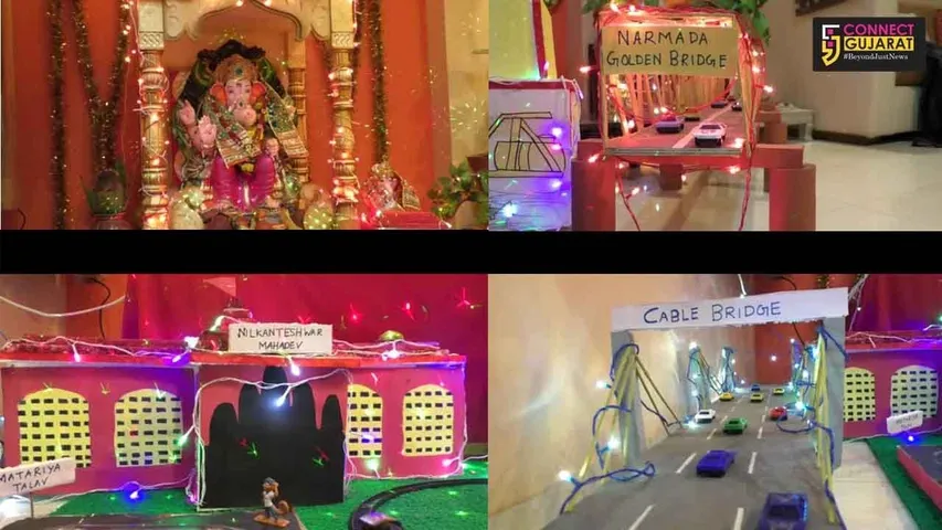 ભરૂચમાં લોકાર્ષણનું કેન્દ્ર બન્યા ‘ભરૂચ થીમ’ બેઇઝ ગણેશ