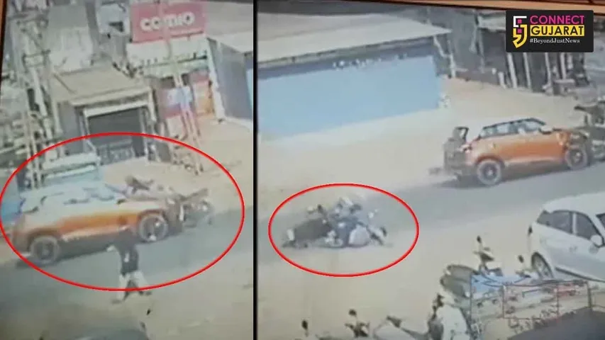 અંકલેશ્વરઃ નાલંદા સ્કૂલ નજીક થયેલા અકસ્માતનાં CCTV ફૂટેજ આવ્યા સામે