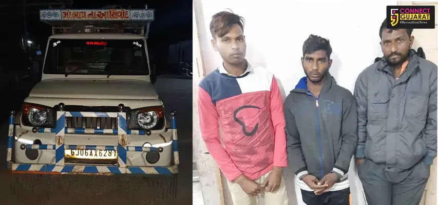 ચોરીના બે ગુનાનો ભેદ ઉકેલી ૩ ઇસમોને ઝડપી પાડતી વડોદરા SOG