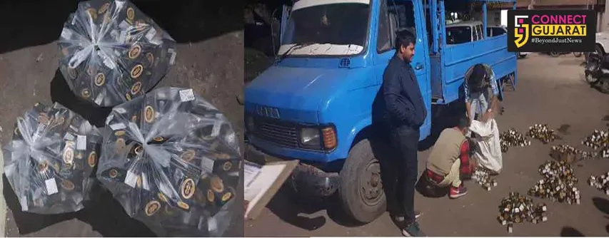 અંકલેશ્વર શહેર પોલીસના હાથે લાગ્યો અનોખી રીતે લઇ જવાતો વિદેશી દારૂનો જથ્થો.