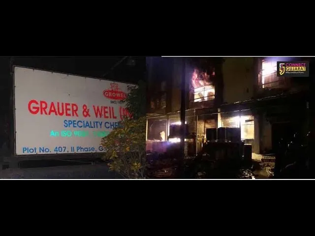 વાપી : ગ્રોવર એન્ડ વેલ કેમિકલ કંપનીમાં ભેદી ઘડાકા સાથે લાગી આગ