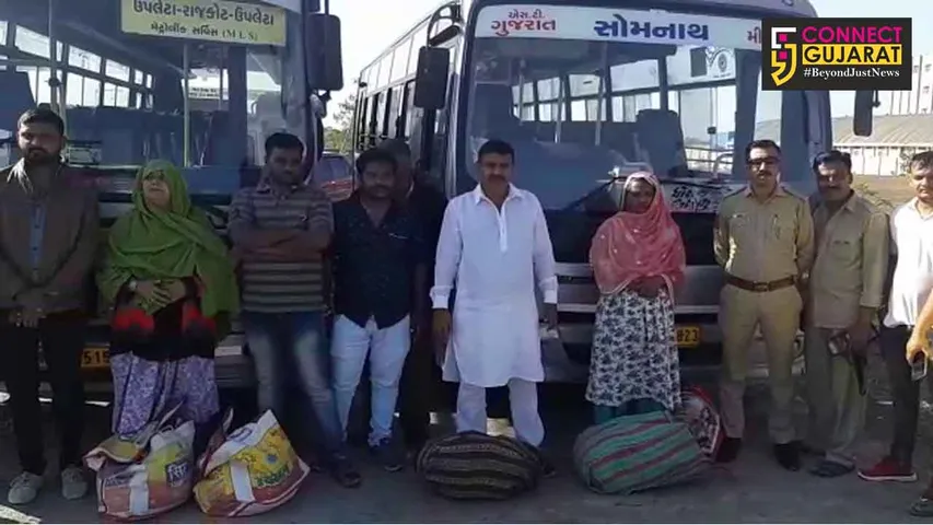 ગોંડલના ભરૂડી ટોલનાકા પાસેથી એસટી બસમાંથી ગૌમાંસ ઝડપાયું