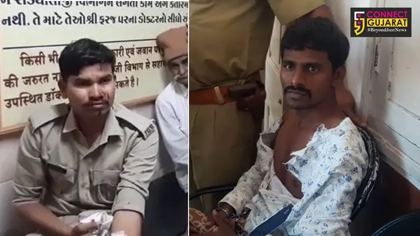 જામનગર : કોર્ટ પરીસરમા હત્યાના આરોપીએ પોલીસ પર હથકડી વડે કર્યો હુમલો