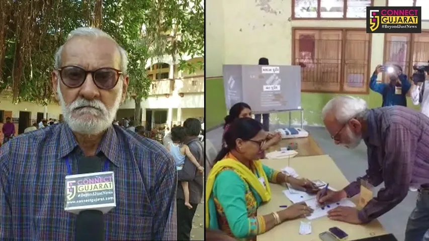 વરિષ્ઠ પત્રકાર ઋષિ દવે એ કર્યું મતદાન