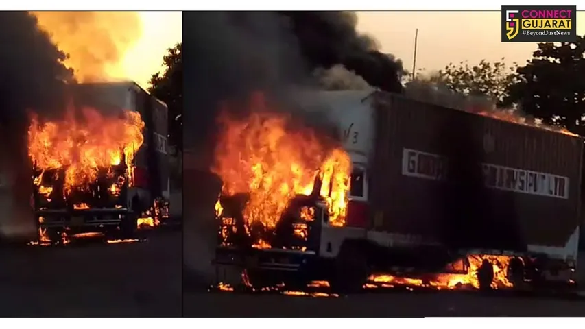 પાલેજ : નેશનલ હાઇવે નજીક ટ્રકમાં લાગી ભીષણ આગ