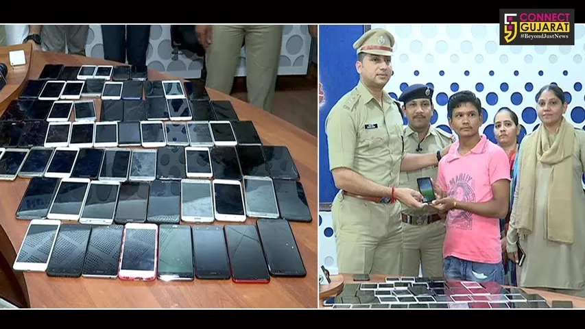 રાજકોટ ગ્રામ્ય પોલીસે ૧૦ લાખના ચોરાયેલા મોબાઈલ મૂળ માલિકોને પરત કર્યા