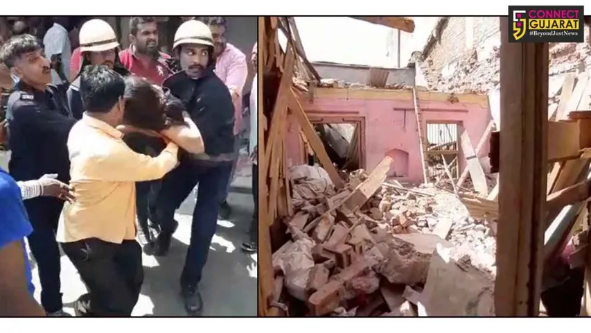 સુરતના સીમાડા ખાતે જૂનું મકાન ધરસાઈ જતાં ૪ ઘાયલ