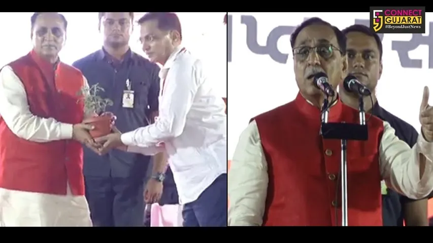 સુરત: અબ્રામા રોડ ગોપીન ગામ ખાતે ‘ફેમિલી ફાર્મર અભિયાન’નો શુભારંભ કરાવતાં મુખ્યમંત્રી વિજય રૂપાણી