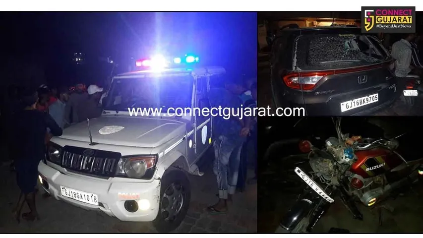 અંકલેશ્વર  : સંજાલી ગામે અસામાજિક તત્વો  દ્વારા તોડફોડ તથા મારામારી