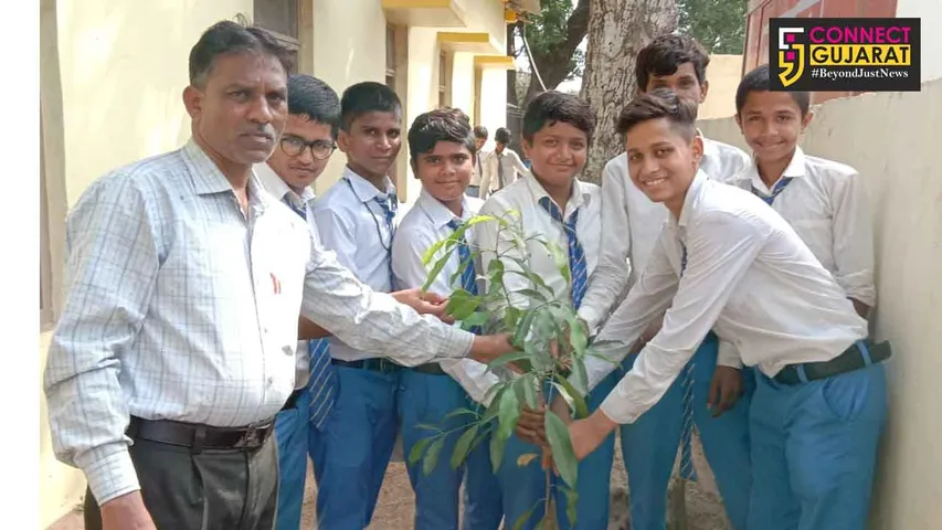 નવયુગ વિદ્યાલય અને રેંજ ફોરેસ્ટ જંબુસરના સંયુક્ત ઉપક્રમે યોજાયો વૃક્ષારોપણ કાયૅક્રમ
