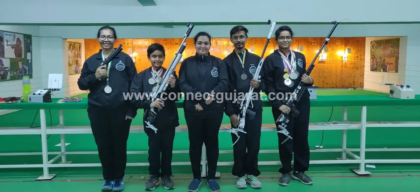 ભરૂચ જિલ્લા રાઇફલ એસોસિએશનના શૂટરોએ રાજ્ય કક્ષાએ ૧૨ મેડલ મેળવી કર્યું જિલ્લાનું નામ રોશન