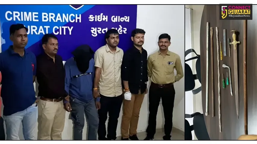 સુરત લૂંટ, ઘાડ, અને ઘરફોડ ચોરી કરતી ચીકલીગર ગેંગનો સાગરીત ઝડપાયો