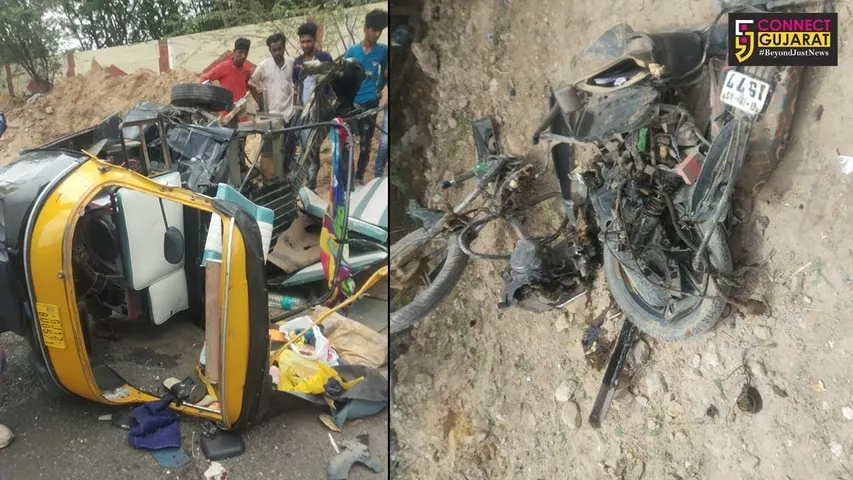 કચ્છ: ભુજના સમાત્રા હાઇવે પર છકડો રીક્ષા, બાઈક અને ટ્રક વચ્ચે સર્જાયો અકસ્માત,૧૧ના મોત