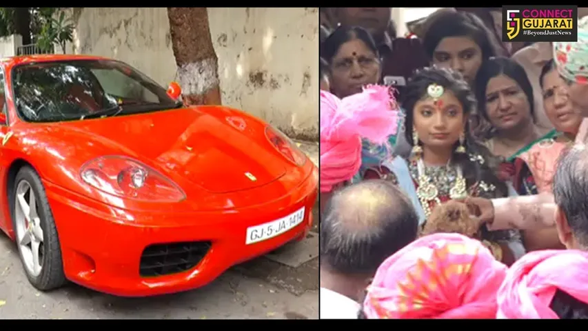 સુરત : સચિન તેંડુલકરની ફરારી કારમાં 17 વર્ષીય સ્તુતિ શાહ દીક્ષા મુહૂર્ત કાઢવા નીકળી