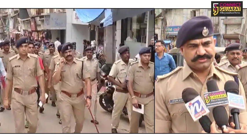 ભગવાન જગન્નાથજીની યાત્રાને લઇને ભરૂચ શહેરમાં કરાઇ ફ્લેગ માર્ચ