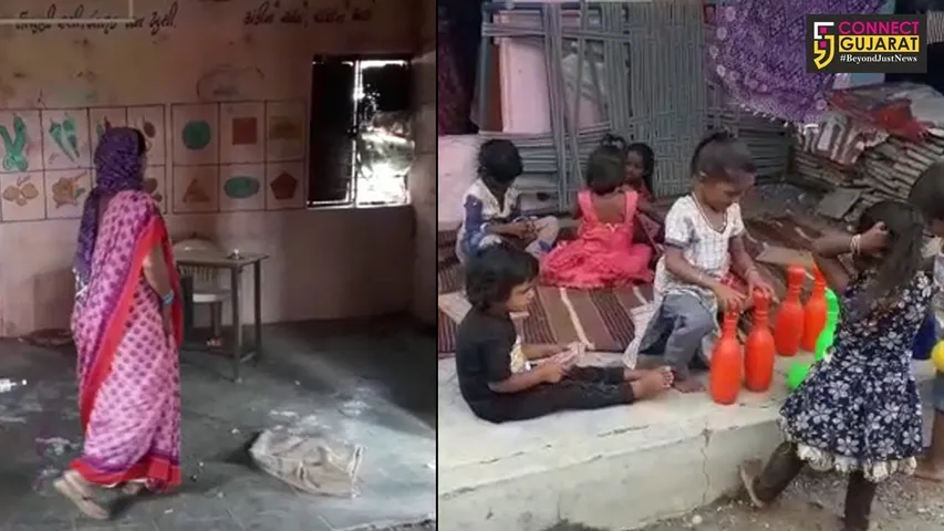 હલદરવા ગામની આંગણવાડી જર્જરિત બનતા બાળકો પરેશાન