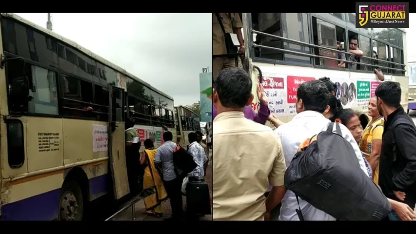 સુરત: ભારે વરસાદના કારણે ટ્રેન વ્યવહાર ખોરવાતા એસ.ટી. દ્વારા શરૂ કરાઇ વિશેષ બસ