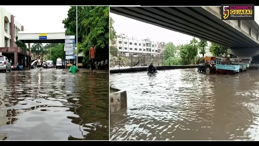 સુરત 3 દિવસથી મેઘરાજાની ધમાકેદાર બેટિંગ: સિવિલ હોસ્પિટલના કેમ્પસમાં ભરાયું પાણી