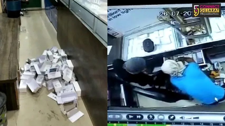 જોલવા ગામે મોબાઈલ શોપમાંથી ૧૧૩ મોબાઈલ અને રોકડની થઈ ચોરી