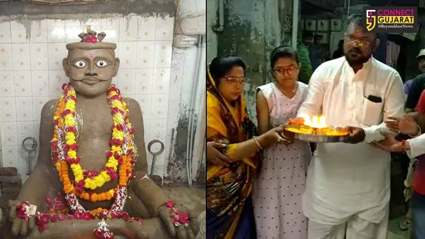 ભરૂચ ખાતે મેઘરાજાની મુર્તિની સ્થાપના કરાઇ