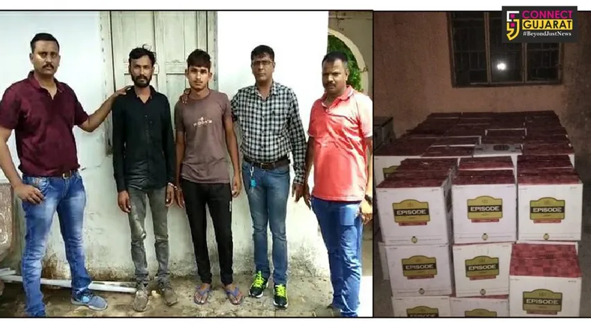 ઇટોલા પાસેથી રૂપિયા ૧૦ લાખ ઉપરાંતના  વિદેશી દારૂના જથ્થા સાથે બે ઝડપાયા