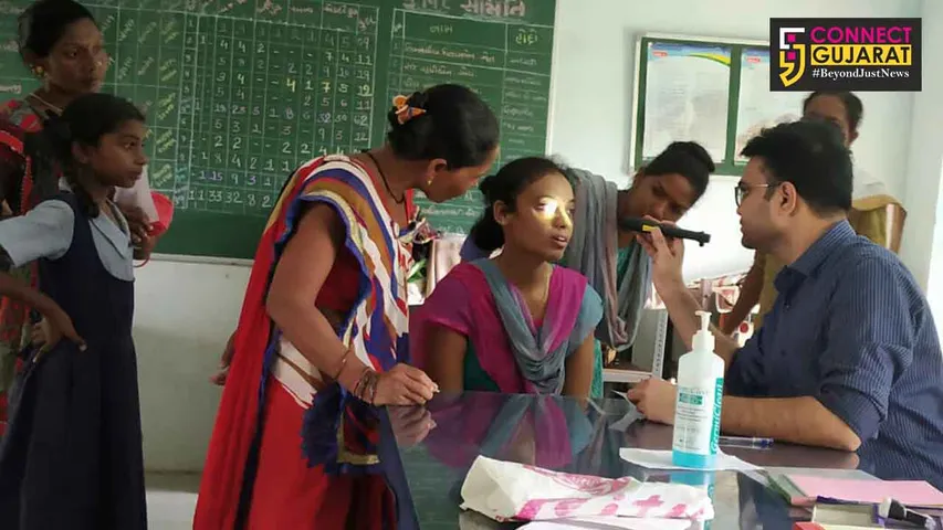 ગ્રાસીમ કંપનીએ યોજ્યો સલાદરા ગામે નેત્ર નિદાન કેમ્પ