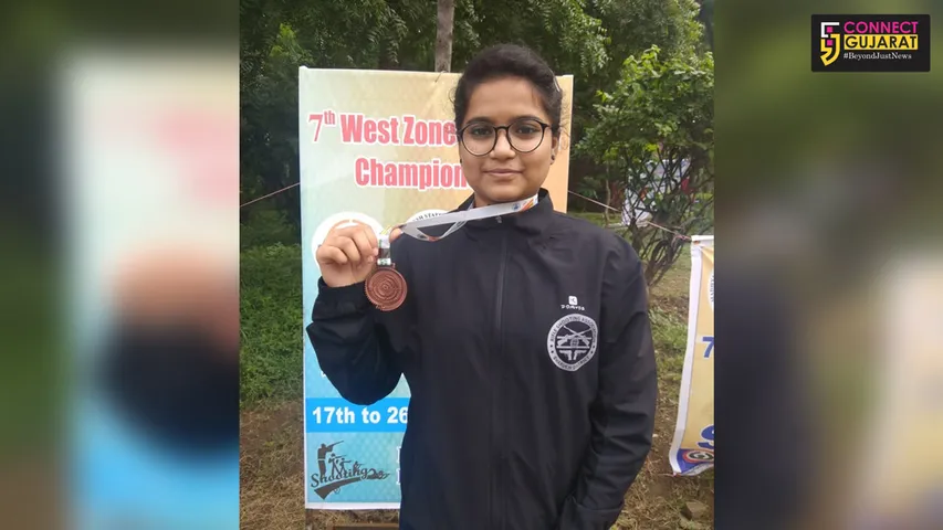 ભરૂચની ખુશી ચુડાસમાએ ઈન્દોર ખાતે 7th વેસ્ટ ઝોન શૂટિંગ ચેમ્પિયનશીપમાં બ્રોન્ઝ મેડલ મેળવી જિલ્લા અને ગુજરાતનું નામ રોશન કર્યું