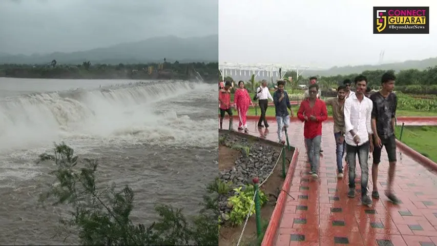સરદાર સરોવર નર્મદા ડેમ ના દરવાજા ખોલવાને કારણે પ્રકૃતિ સોળે કળાએ ખીલી