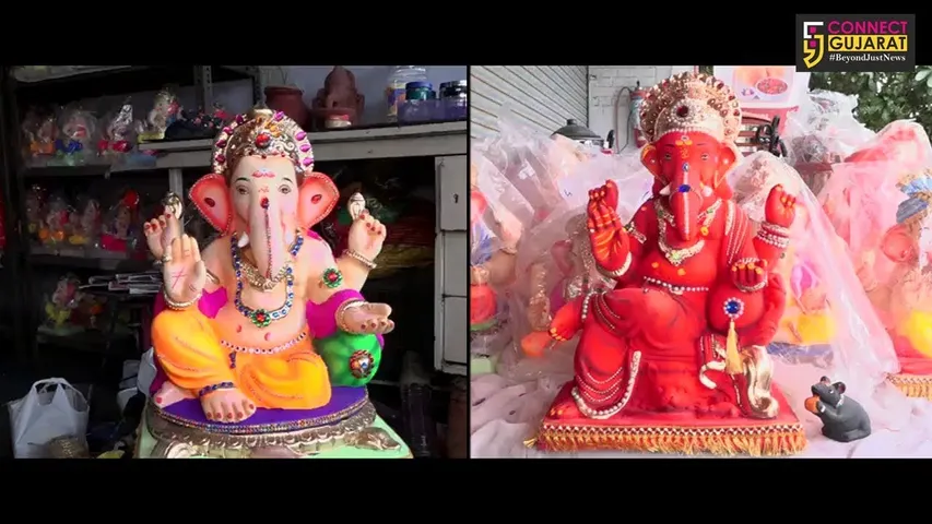 અમદાવાદમાં કંઈક અનોખા ઇકો ફ્રેન્ડલી ગજાનંદ અને તેના મૂર્તિ કલાકાર