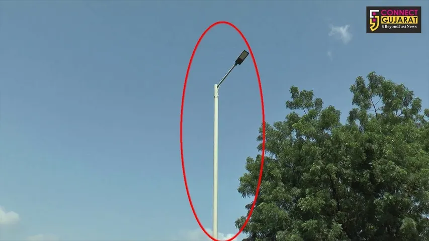 પ્રાંતિજ ખાતે નગરપાલિકા દ્વારા સ્ટ્રીટ લાઇટોના પોલમા ગેરરીતિ