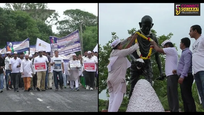 નવસારી :  ઇન્ડિયન મેડીકલ બિલ સામે ફીઝીયોથેરાપીસ્ટોની દાંડીકુચ