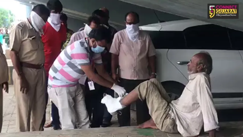 અમદાવાદની પોલીસે માનવતા મહેકાવી:આધેડને આપવામાં આવી સારવાર
