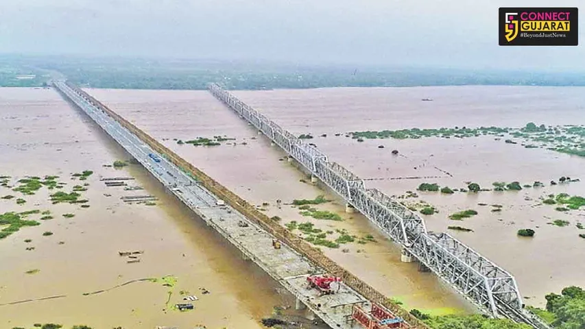 ભરૂચના ગોલ્ડન બ્રીજ ખાતે 6 વર્ષ બાદ નર્મદાએ 28 ફૂટની સપાટી વટાવી