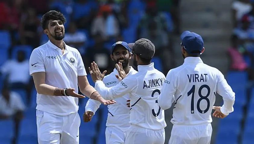 પ્રથમ ઇનિંગમાં ટીમ ઇન્ડિયાએ 75 રનની મેળવી લીડ, ઇશાંત શર્માએ પાંચ વિકેટ ઝડપી