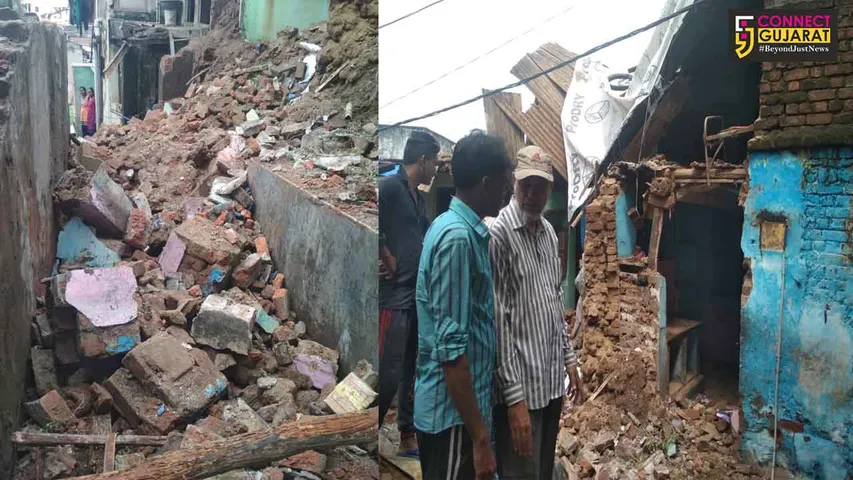 ભરૂચના લાલબજાર વિસ્તારમાં મકાન ધરાશાયી