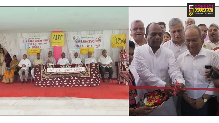 જંબુસર ખાતે સ્માર્ટ ક્લાસનું ઉદઘાટન કરતાં સાંસદ મનસુખભાઇ વસાવા