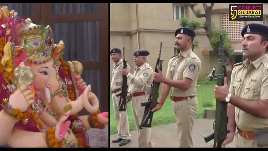 ભુજ : પોલીસ હેડકવાટર્સમાં ગાર્ડ ઓફ ઓનર સાથે દુંદાળા દેવની સ્થાપના