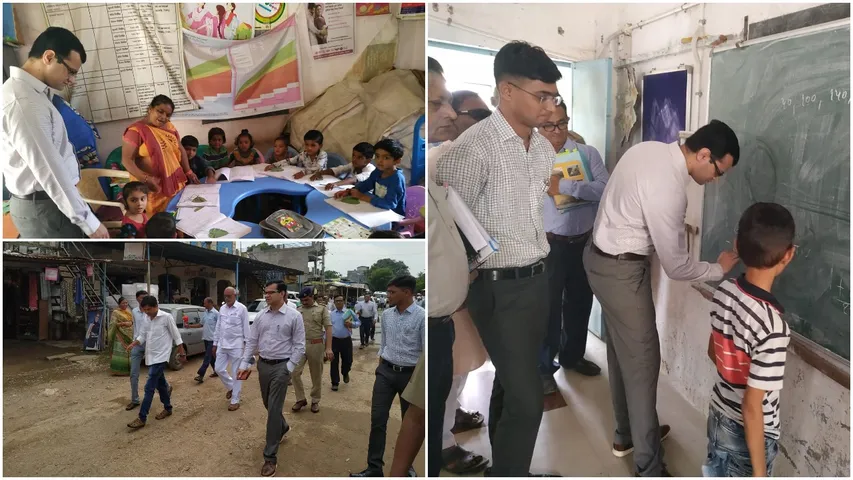 અરવલ્લી જિલ્લા કલેક્ટર બન્યા શિક્ષક, દાખલા ગણાવી કર્યું શૈક્ષણિક મુલ્યાંકન