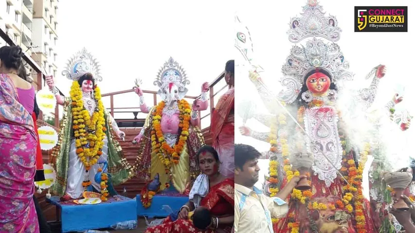 ભરૂચ : બંગાળી સમાજ દ્વારા દુર્ગા માતાજીની પ્રતિમાનું કરાયું વિસર્જન