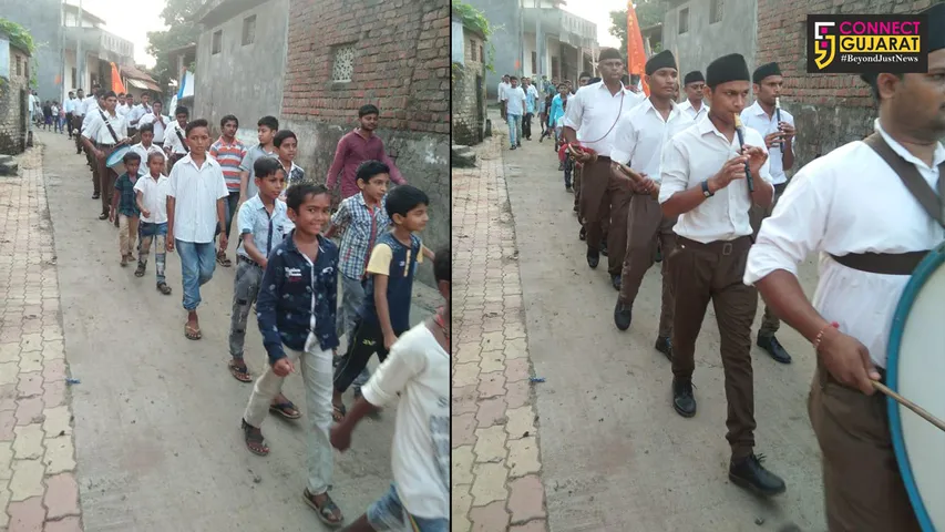 હાંસોટના સુણેવકલ્લા ગામમાં આરએસએસ દ્વારા પથસંચલન