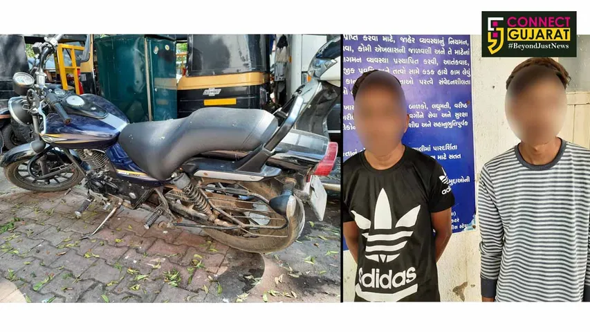 ભરૂચ : અંકલેશ્વરમાંથી ચોરી થયેલ બાઈક સાથે બે યુવકોને વડોદરા પોલીસે ઝડપ્યા