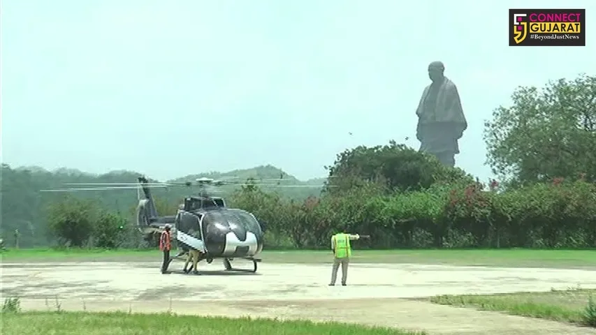 જંગલ સફારીના કારણે સ્ટેચ્યુ ઓફ યુનિટી ખાતે હેલીકોપટર સેવા કરાઇ બંધ