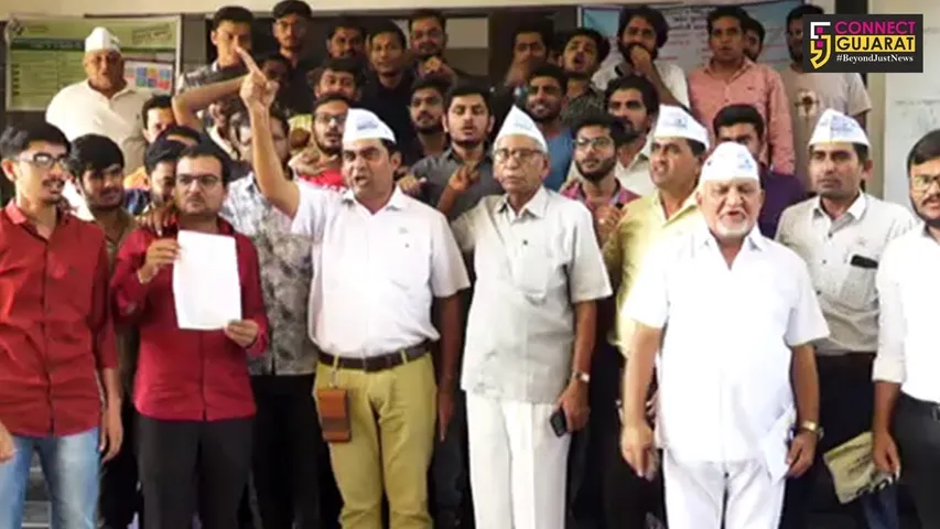 સુરત :  બિન સચિવાલય ભરતીની પરીક્ષા રદ થતાં વિદ્યાર્થી સંગઠનોના દેખાવો