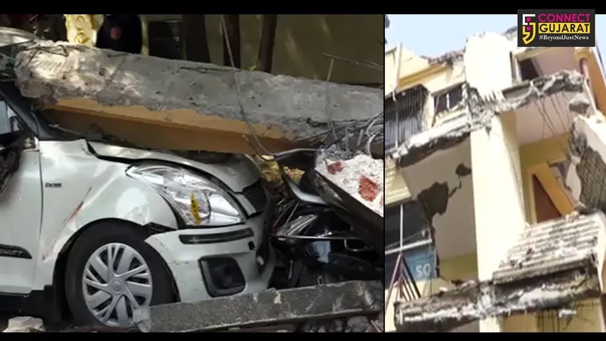 સુરત : 15થી વધુ ટયુશન કલાસ ધરાવતા કોમ્પલેકસનો દાદરનો ભાગ ધરાશાયી