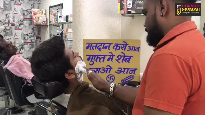 અમદાવાદ : અમરાઇવાડીના વાળંદના એક વિચારથી વધી મતદાનની ટકાવારી