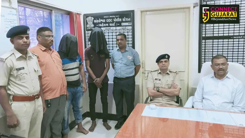 ચેઇન સ્નેચીંક કરતા બે આરોપીઓને પકડી પાડતી અંકલેશ્વર GIDC પોલીસ
