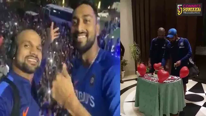 બાંગ્લાદેશ સામે જીત મેળવ્યા બાદ ટીમ ઇન્ડિયાએ કેક કાપી કરી જીતની ઉજવણી, જુઓ ઉજવણીનો માહોલ