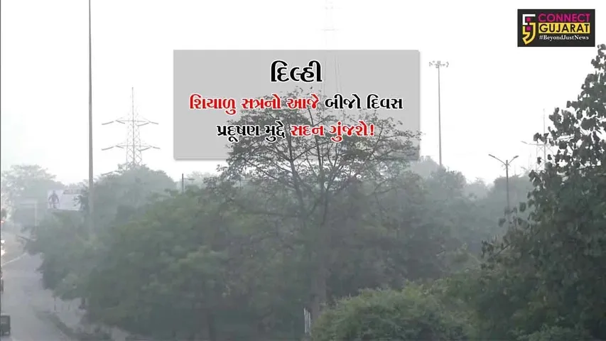 દિલ્હી : શિયાળુ સત્રનો આજે બીજો દિવસ, પ્રદૂષણ મુદ્દે સદન ગુંજશે!