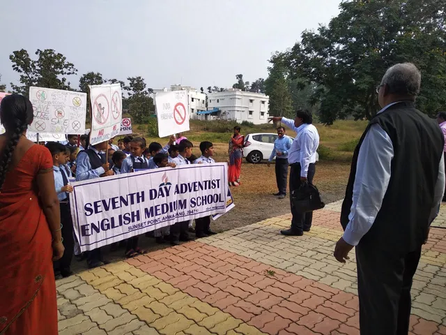 સેવન્થ ડે એડવેન્ટીસ્ટ ઈંગ્લિશ મિડીયમ સ્કુલ આહવા દ્વારા વ્યસન મુક્તિ રેલી યોજાઇ